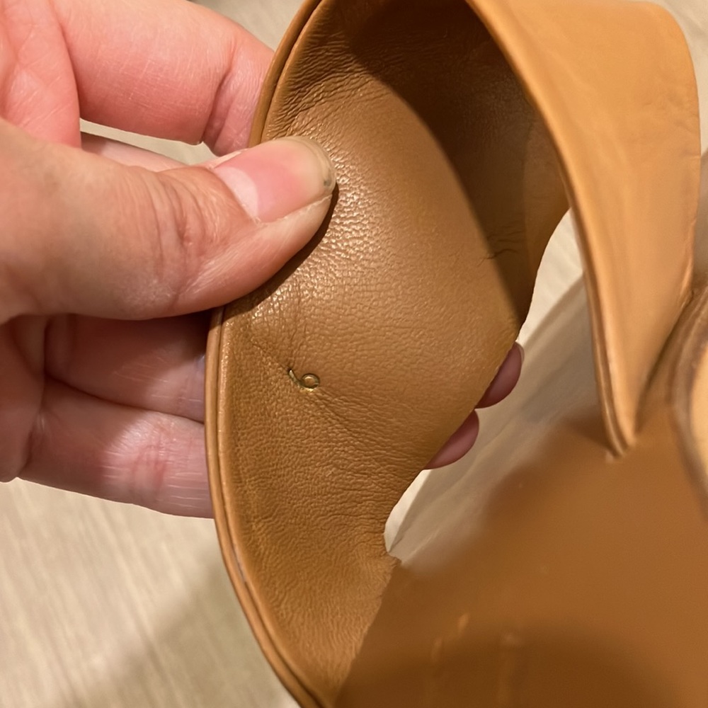 Everlane The Day Post Leather Sandal Tan Brown color Size 6 - Picture 10 of 12